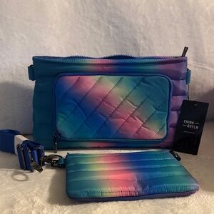 (SOLD) THINK ROYLN Rainbow Quilted Crossbody Bag
